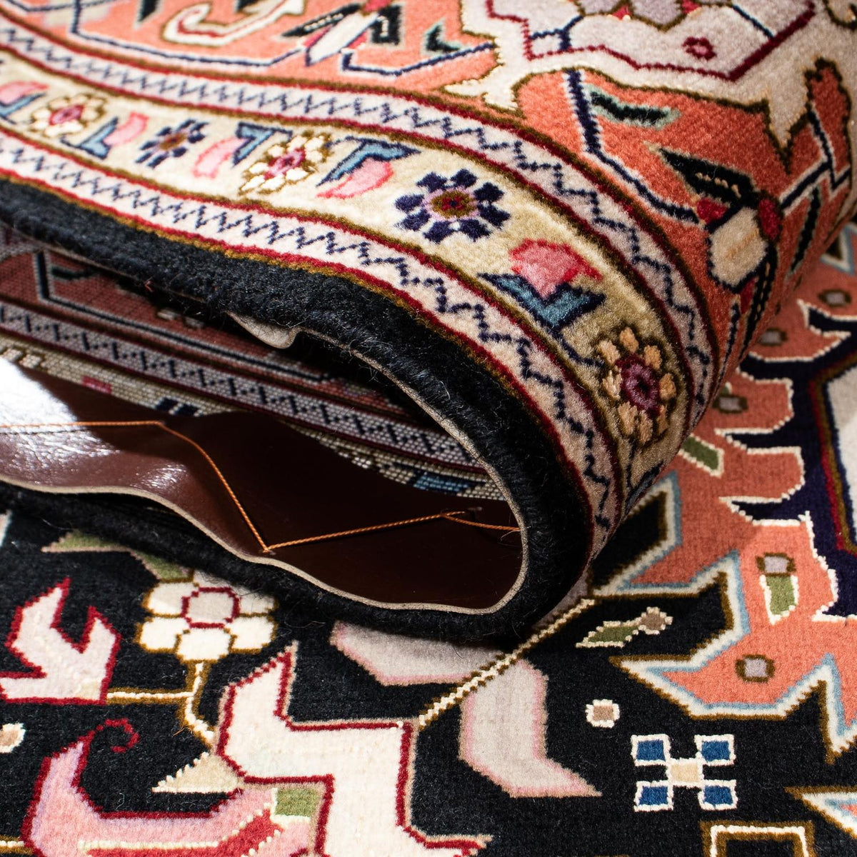 Dywan perski - Tabriz - Królewski - 212 x 152 cm - ciemnoniebieski