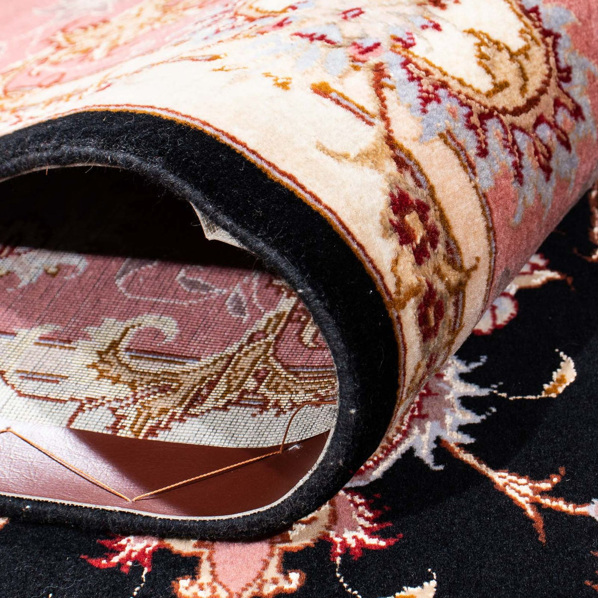 Dywan perski - Tabriz - Królewski - 244 x 166 cm - ciemnoniebieski