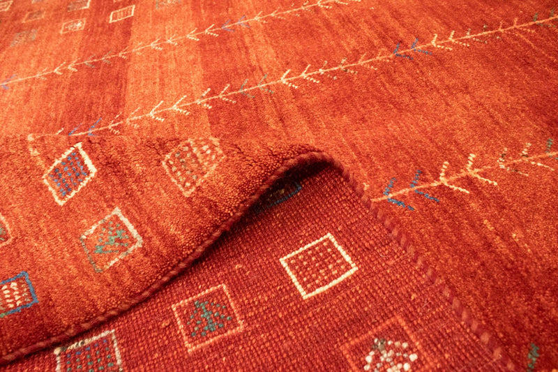 Dywan Gabbeh - perski - 230 x 165 cm - czerwony