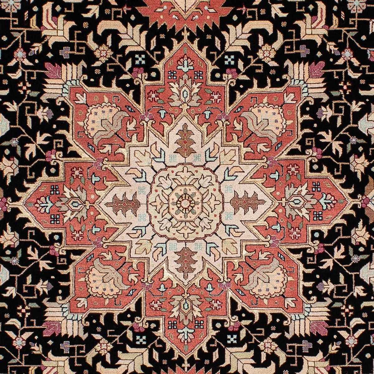 Dywan perski - Tabriz - Królewski - 200 x 152 cm - ciemnoniebieski
