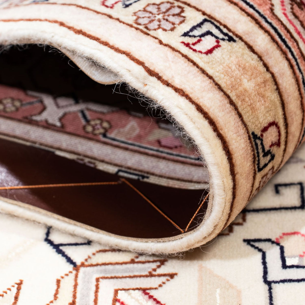 Dywan perski - Tabriz - Królewski - 208 x 153 cm - beżowy