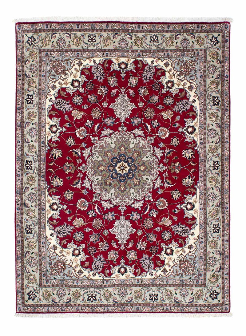 Dywan perski - Tabriz - Królewski - 202 x 150 cm - ciemna czerwień