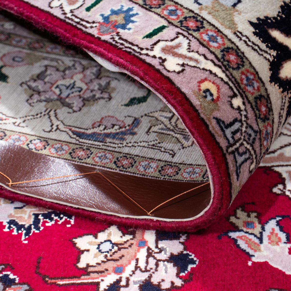 Dywan perski - Tabriz - Królewski - 202 x 150 cm - ciemna czerwień