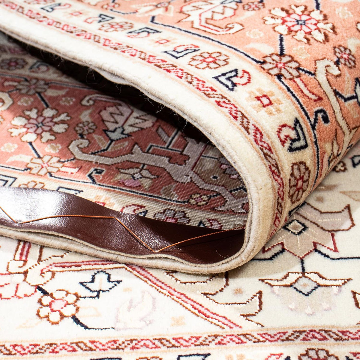 Dywan perski - Tabriz - Królewski - 201 x 149 cm - beżowy