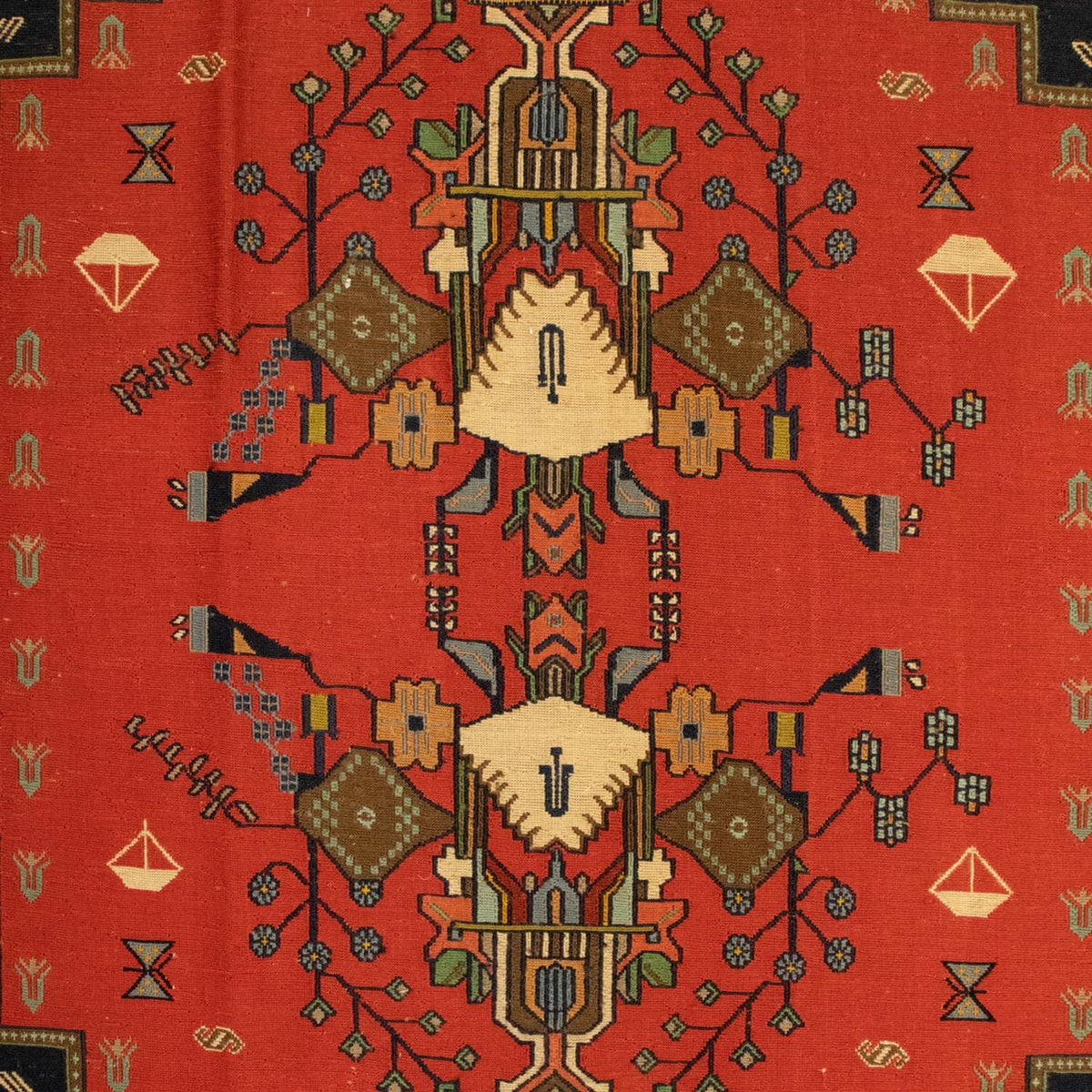 Perski dywan - Nomadyczny - 302 x 194 cm - złoto