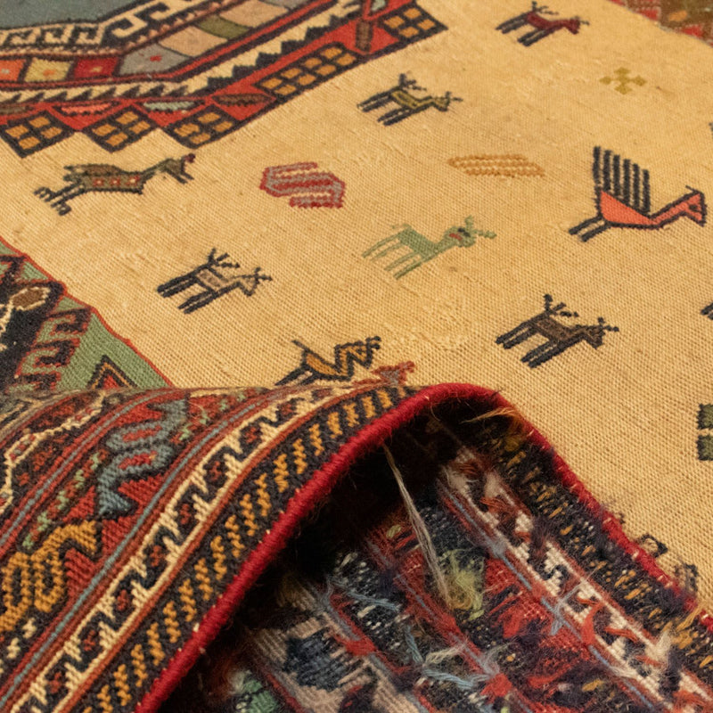 Perski dywan - Nomadyczny - 298 x 201 cm - złoto