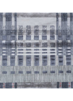 Dywan wiskozowy kwadratowy  - 90 x 90 cm - wielokolorowy