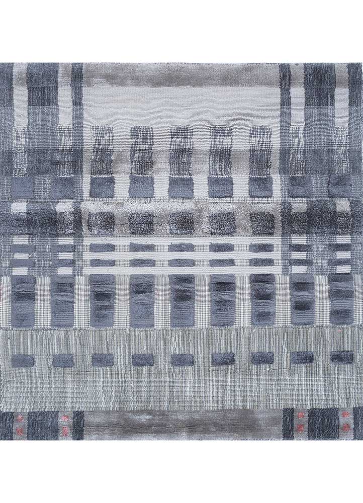 Dywan wiskozowy kwadratowy  - 90 x 90 cm - wielokolorowy