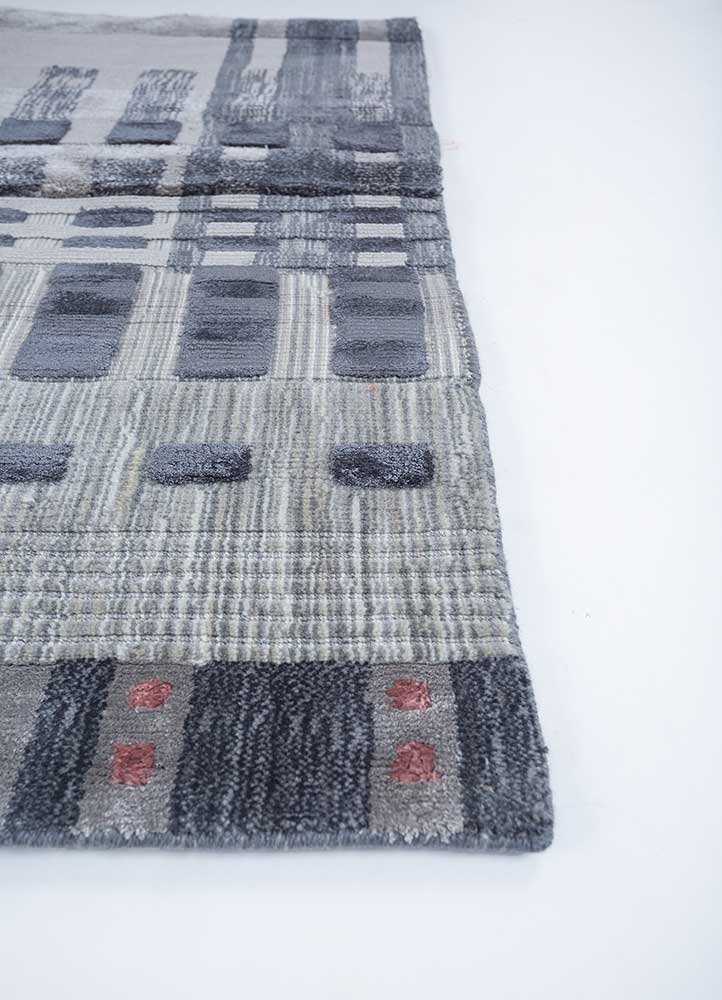 Dywan wiskozowy kwadratowy  - 90 x 90 cm - wielokolorowy