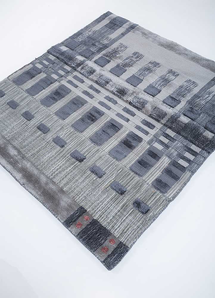 Dywan wiskozowy kwadratowy  - 90 x 90 cm - wielokolorowy